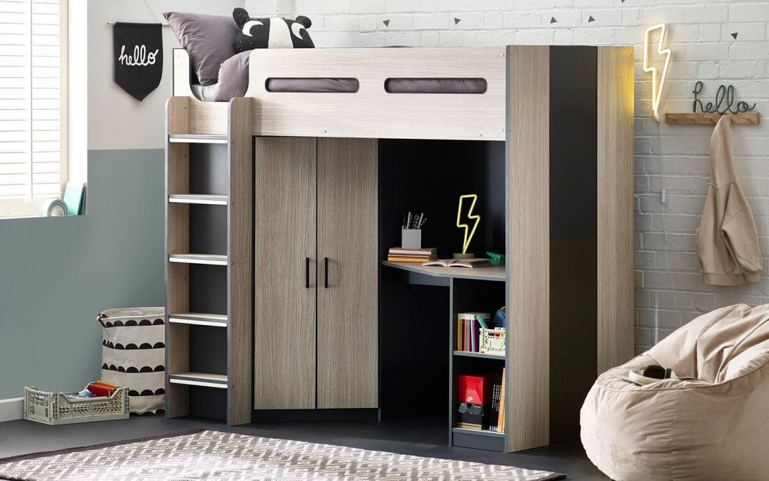 HERCULES HIGH SLEEPER - ANTHRACITE Bunk Beds Home Centre Direct 