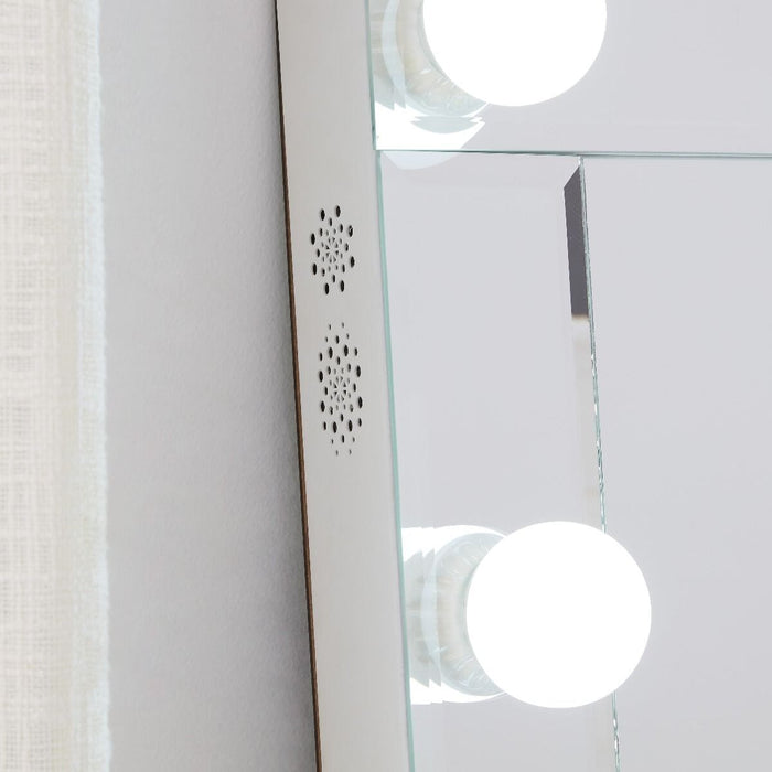 Hollywood Floor Mirror Glass with Bluetooth Speaker Mirror Derrys 