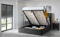Langham Scalloped Headboard Storage Bed Frame 180Cm - Grey Bed Frames Julian Bowen V2 