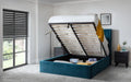 Langham Scalloped Headboard Storage Bed Frame 150Cm - Teal Bed Frames Julian Bowen V2 