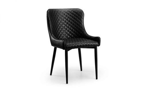 LUXE FAUX LEATHER DINING CHAIR BLACK Dining Chairs Home Centre Direct 