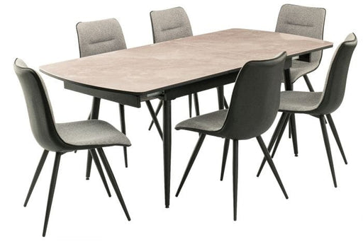 Nuna Extendable Dining Table + 6 Chairs Extending Dining Set Derrys 
