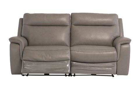 Livorno Leather Electric 3 Seater Recliner - Grey supplier 120 