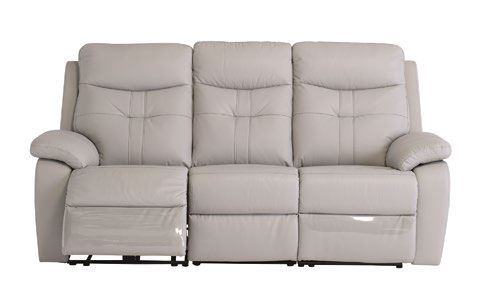 Dublin Leather Electric 3 Seater Recliner - Light Grey supplier 120 