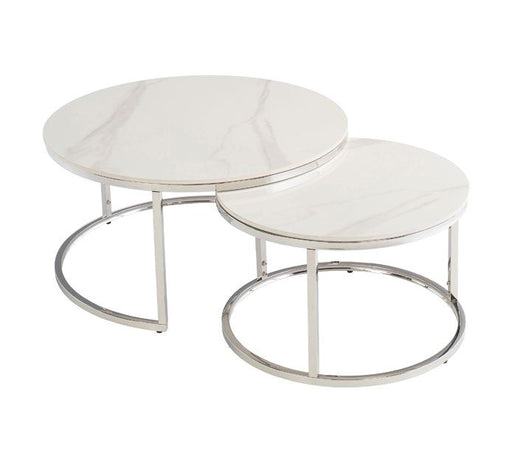 Hanson Round Coffee Table Set - Italy White supplier 120 