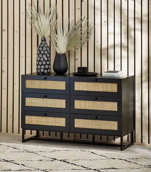 Padstow 6 Drawer Chest - Black Chest Of Drawers Julian Bowen V2 