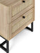 Padstow 2 Drawer Bedside - Oak Bedside Cabinets Julian Bowen V2 