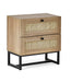 Padstow 2 Drawer Bedside - Oak Bedside Cabinets Julian Bowen V2 