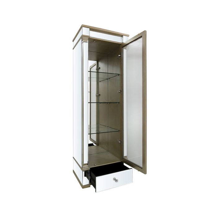 Apollo Champagne Mirrored 1 Drawer 4 Shelf Display Cabinet Sideboards CIMC 