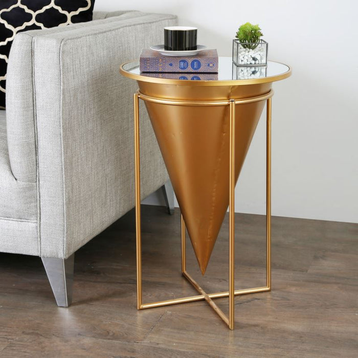 Gold Vortex End Table Mirror Living Room Furniture Sets CIMC 