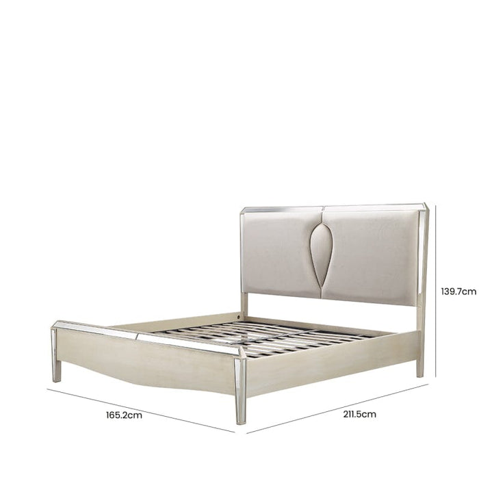 Pristina Mirror Champagne King Size Bed Frame Bed CIMC 