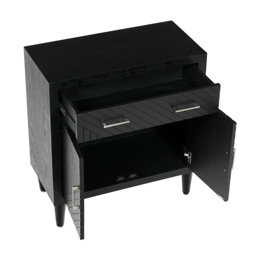 Solano 1 Drawer 2 Door Cabinet Black - KD Legs Display Cabinets CIMC 
