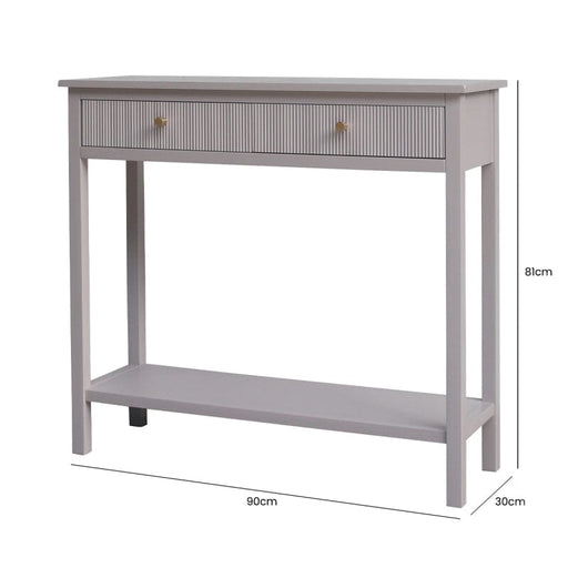 Lindon Summer Grey Wood 2 Drawer Console Table Console Tables CIMC 