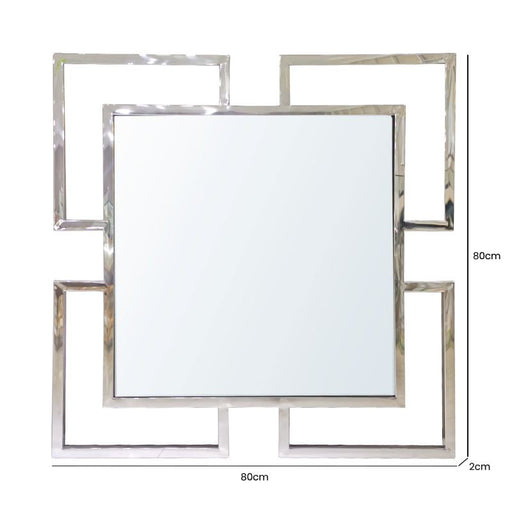 80cm Geo Silver Wall Mirror Mirrors CIMC 