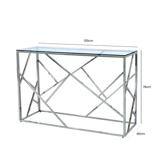 Value Azaria Stainless Steel Metal Console Table Living Room Furniture Sets CIMC 
