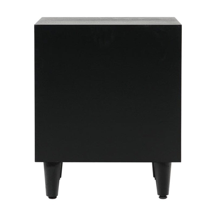 Solano 2 Drawer Bedside Cabinet Black - KD Legs Bedside Cabinet CIMC 