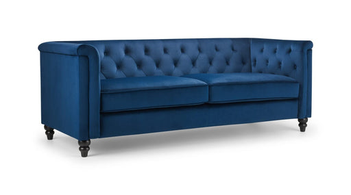 Sandringham 3 Seater Sofa - Blue Velvet Sofas Julian Bowen V2 