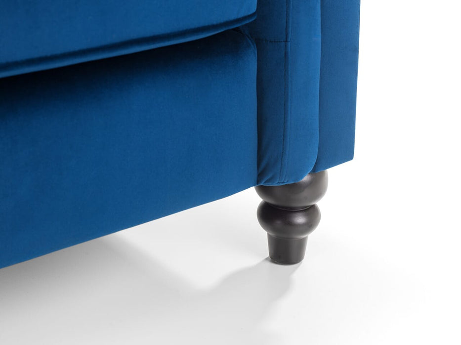 Sandringham Chair - Blue Velvet Armchair Julian Bowen V2 
