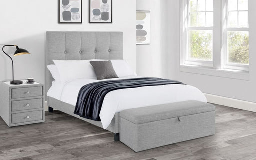 Sorrento High Headboard Bed Frame 150Cm - Light Grey Bed Frames Julian Bowen V2 