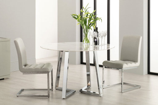 Storm Dining Table + 4 Chairs - Grey Dining Set Derrys 