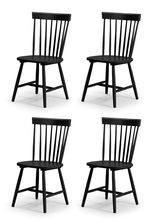 Torino Black Chair (4 Per Box) Dining Chairs Julian Bowen V2 