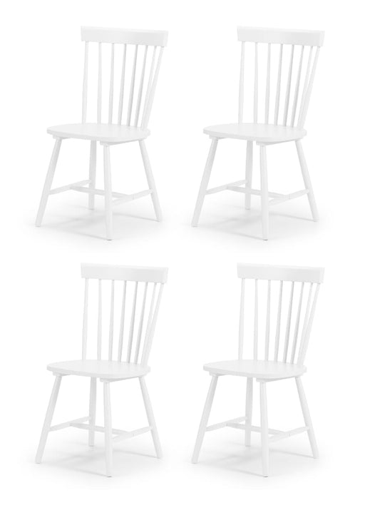 Torino White Chair (4 Per Box) Dining Chairs Julian Bowen V2 