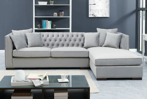 Grey Chester Corner Suite-Right Sofas Derrys 