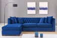 Royal Blue Chester Corner Suite - Left Sofas Derrys 