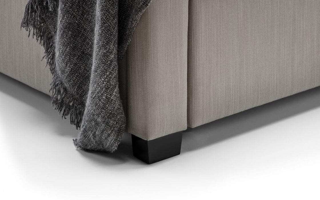 Wilton Deep Button 4 Drawer Bed Frame 180Cm - Grey Linen Bed Frames Julian Bowen V2 